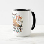 Mug Pose de yoga drôle (Devant droit)