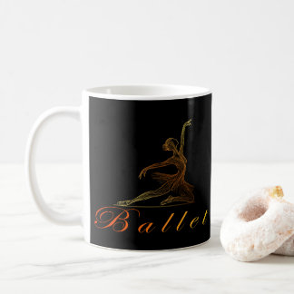 Mug Pose gracieuse d'une ligne d'or Art Ballerina