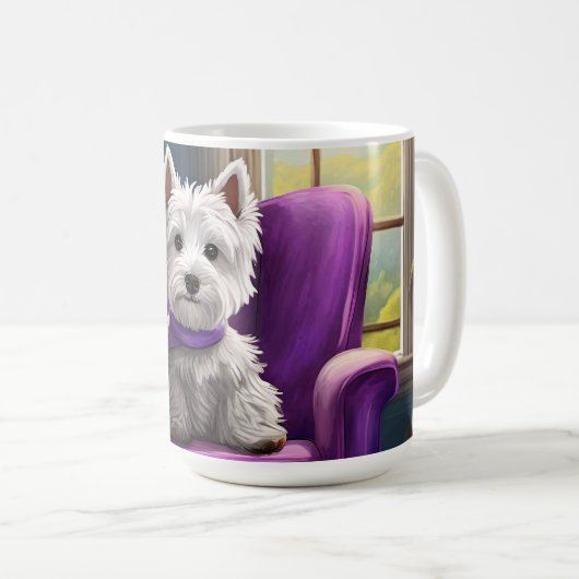 Mug Posé sur le pourpre (Devant droit)