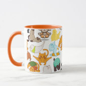 Mug Poses De Yoga Avec Animaux (Gauche)