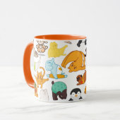Mug Poses De Yoga Avec Animaux (Devant gauche)