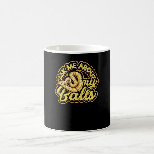 Mug Posez-moi des questions sur mes boules - Funny Bal (Centre)