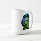 Mug Posez-moi des questions sur mon Alien Amusant Enlè (Devant droit)