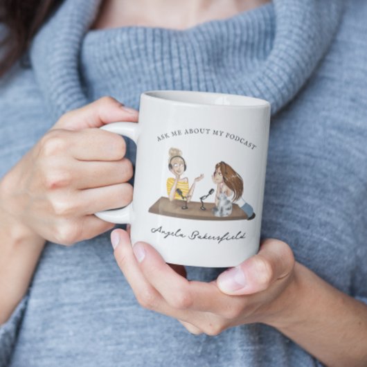 Mug Posez-moi des questions sur mon Podcast | Monogram