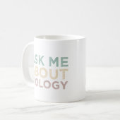 Mug Posez-moi la question de la biologie Drôle profess (Devant gauche)