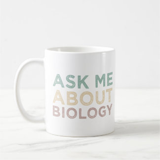 Mug Posez-moi la question de la biologie Drôle profess