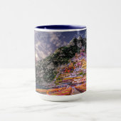 Mug Positano Italie coucher de soleil Amalfi Côte Voya (Centre)