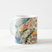 Mug Positano : Le charme de l'aquarelle sur la côte am (Devant gauche)