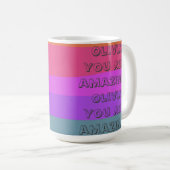 Mug Positif Encourageant Texte De Dessin Coloré (Devant droit)