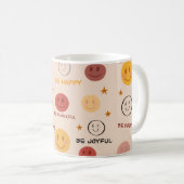 Mug Positif Smiley Face Motif sans couture (Devant droit)