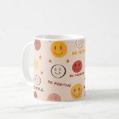 Mug Positif Smiley Face Motif sans couture (Devant gauche)