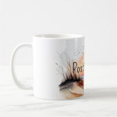 Mug Positif Vibes Beach coucher de soleil avec oiseaux (Gauche)