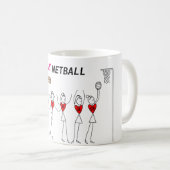 Mug Positions de joueur et citation drôle de net-ball (Devant droit)