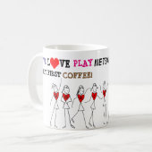 Mug Positions de joueur et citation drôle de net-ball (Devant gauche)