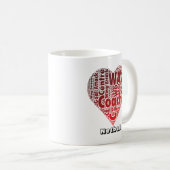 Mug Positions et car de net-ball d'amour de (Devant droit)