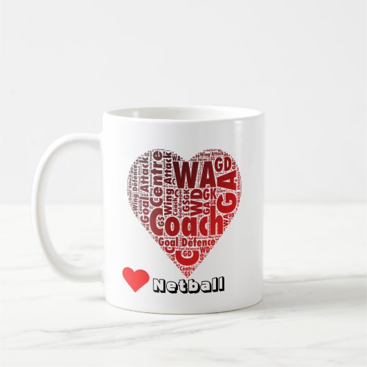 Mug Positions et car de net-ball d'amour de (Gauche)