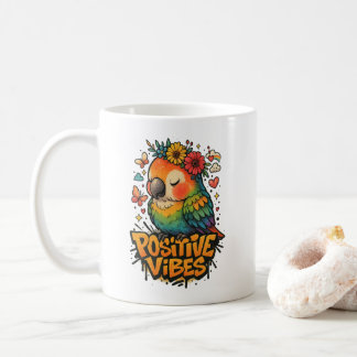 Mug “Positive Vibes” Parrot