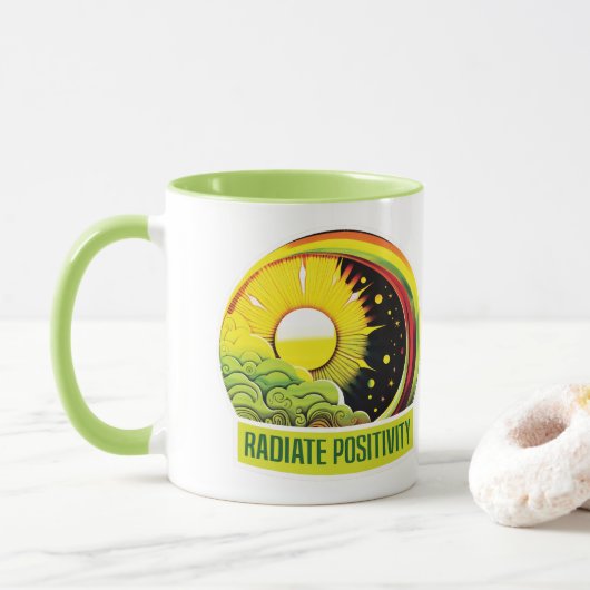 Mug Positivité du rayonnement (Avec donut)