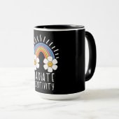 Mug Positivité du rayonnement | Arc-en-ciel coloré et  (Devant droit)