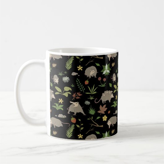 Mug Possum dans un champ de Berry en noir (Gauche)
