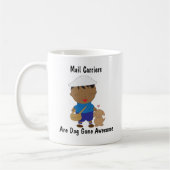 Mug Postal Worker Black Mail Carrier Dog Personnaliser (Gauche)