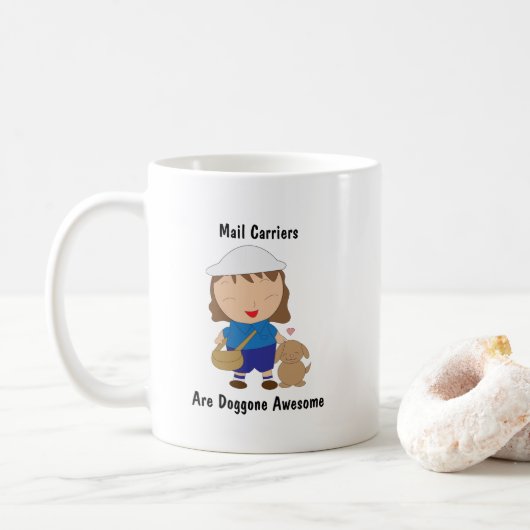 Mug Postal Worker Femme Funny Awesome Personnaliser (Avec donut)