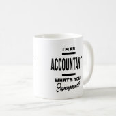 Mug Poste comptable Titre du poste Cadeau (Devant droit)