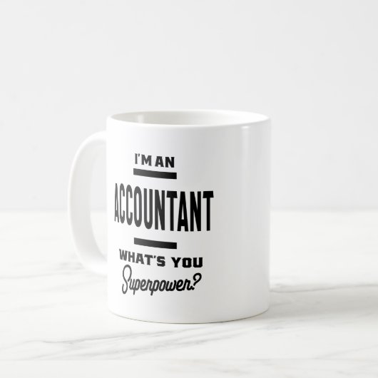 Mug Poste comptable Titre du poste Cadeau (Devant gauche)