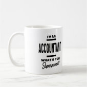 Mug Poste comptable Titre du poste Cadeau (Gauche)