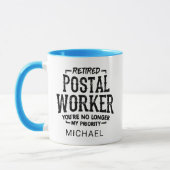 Mug Poste de travail à la retraite personnalisée (Gauche)