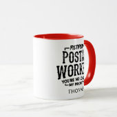 Mug Poste de travail à la retraite personnalisée (Devant droit)
