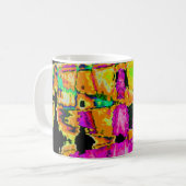 Mug Poster d'art Abstrait Neon Glitch Imprimer (Devant gauche)