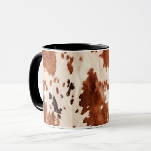 Mug Poster de animal blanc Brown (Devant gauche)