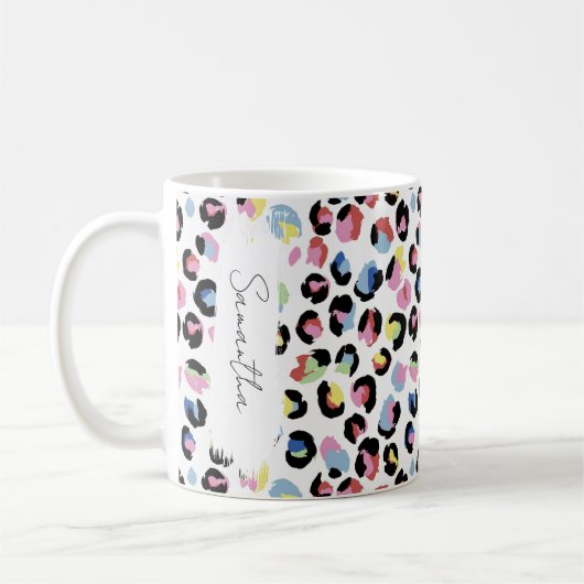 Mug Poster de animal coloré personnalisé (Gauche)