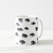 Mug poster de animal dalmate noir et blanc points (Devant droit)