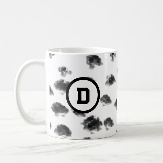 Mug poster de animal dalmate noir et blanc points (Gauche)