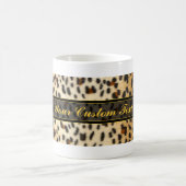 Mug Poster de animal de Faux de léopard de guépard (Centre)