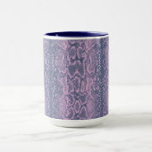 Mug Poster de animal de peau de serpent rose (Centre)