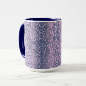 Mug Poster de animal de peau de serpent rose (Devant gauche)