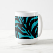 Mug Poster de animal en bande bleu clair Zebra (Devant droit)