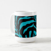 Mug Poster de animal en bande bleu clair Zebra (Devant gauche)