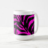 Mug Poster de animal en bande rose Zebra (Devant droit)