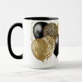 Mug Poster de animal & Gold Happy 18e anniversaire (Gauche)