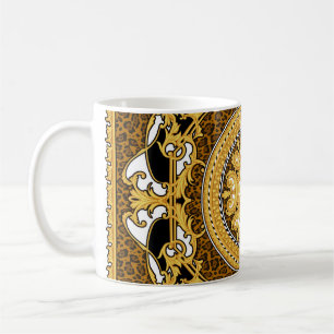 Mug Poster de animal Golden Scrolls soie
