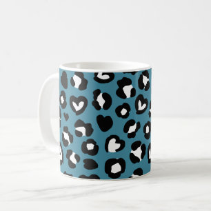 Mug Poster de animal, Léopard Bleu, Zones de Cheetah,