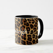 Mug Poster de animal Leopard Brown or (Devant droit)