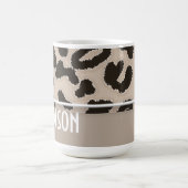 Mug Poster de animal léopard couleur amande;Personnali (Centre)