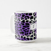 Mug Poster de animal Leopard violet élégant Personnali (Devant gauche)