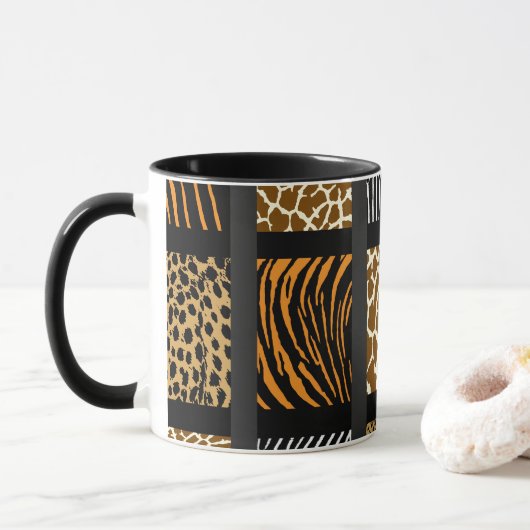 Mug Poster de animal mixte (Avec donut)