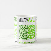 Mug Poster de animal mixte blanc et vert clair (Centre)